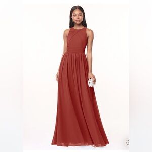 Azazie Harper Terracotta Dress